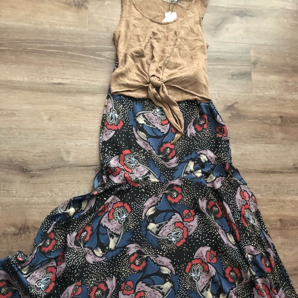 Free People double slit maxi skirt